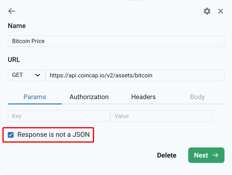 adding a api that doesn't return json