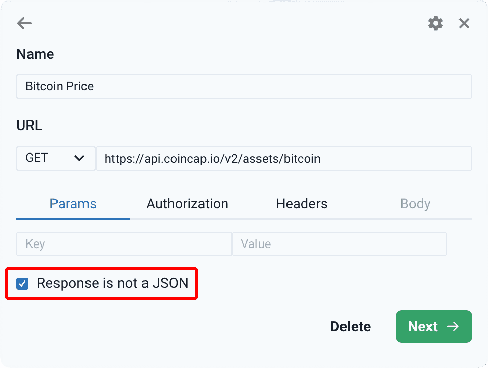adding a api that doesn't return json
